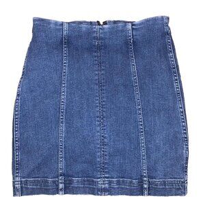 Free People Medium Wash Denim Jean Mini Skirt Women’s Size 0
